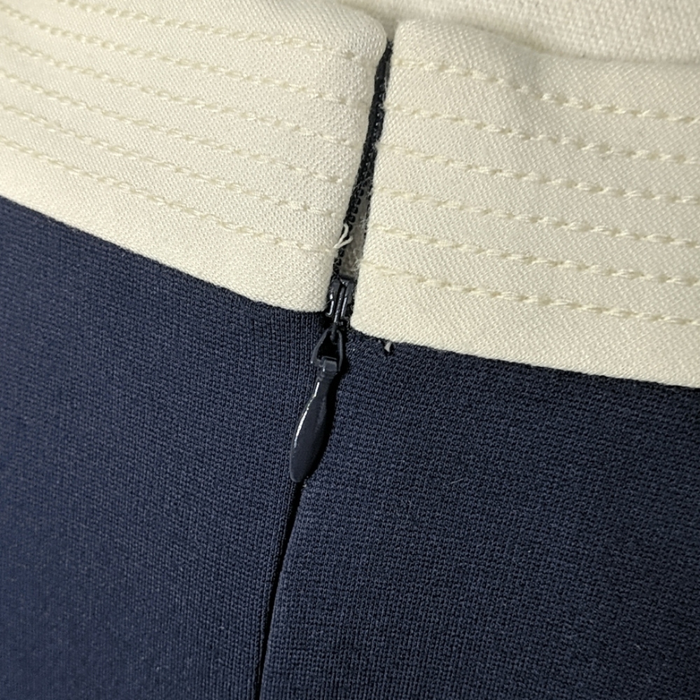 Navy Talbots Dress with White Trim - Picture 3 of 5